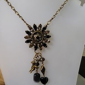 Black/Jet SWAROVSKI Crystal 🌞 Sunburst Necklace